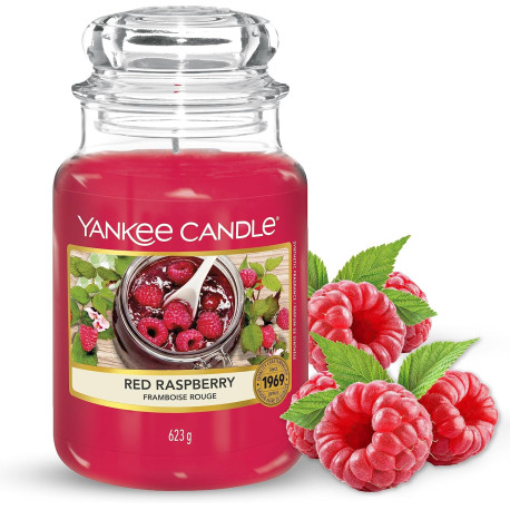 Bougie parfumée grande jarre Yankee Candle FRAMBOISE ROUGE