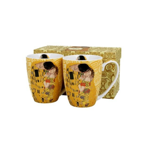 SET 2 MUGS THE KISS ÉCRU KLIMT