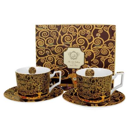 SET 2 TASSES TREE OF LIFE KLIMT