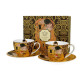SET de 2 TASSES THE KISS BROWN GUSTAV KLIMT