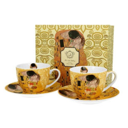 SET de 2 TASSES THE KISS ÉCRU KLIMT