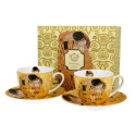 SET 2 TASSES THE KISS ÉCRU KLIMT