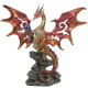 DRAGON ROUGE+BOULE H20 CM