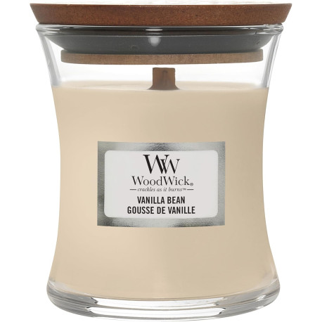 Bougie parfumée petite jarre Woodwick GOUSSE DE VANILLE