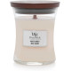 Bougie parfumée petite jarre Woodwick MIEL BLANC