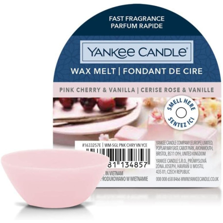 Fondant parfumé Yankee Candle CERISE ROSE ET VANILLE