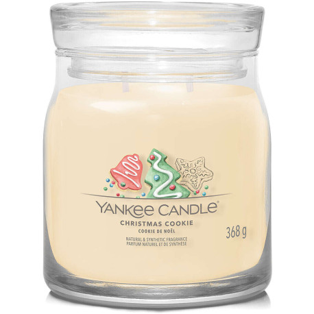 Bougie parfumée moyenne jarre Signature Yankee Candle COOKIES DE NOEL
