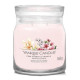 Bougie parfumée moyenne jarre Signature Yankee Candle CERISE ROSE ET VANILLE