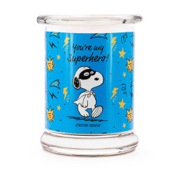 Bougie Peanuts Hero aux notes d’ozone de pomme, jasmin, musc et orange, pour une atmosphère chaleureuse et héroïque.