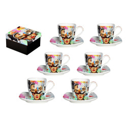 COFFRET de 6 TASSES + SOUCOUPES-LOUI JOVER