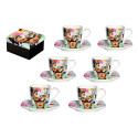 COFFRET de 6 TASSES + SOUCOUPES-LOUI JOVER