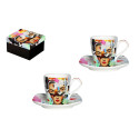 COFFRET 2 TASSES + SOUCOUPES-LOUI JOVER