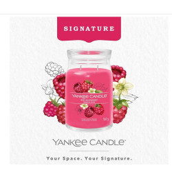 Bougie parfumée grande jarre Signature Yankee Candle FRAMBOISE ROUGE