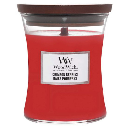 Bougie parfumée moyenne jarre Woodwick BAIES POURPRES
