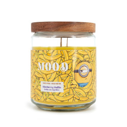 Bougie Minions Mood Grande Jarre aux notes de myrtilles, vanille, macarons, framboises et biscuits, pour une atmosphère chaleure