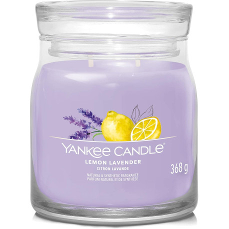 Bougie parfumée moyenne jarre Signature Yankee Candle CITRON LAVANDE