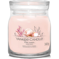 Bougie parfumée moyenne jarre Signature Yankee Candle SABLES ROSES