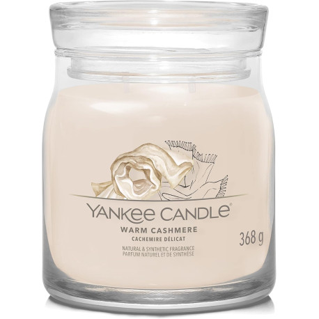 Bougie parfumée moyenne jarre Signature Yankee Candle CACHEMIRE DELICAT