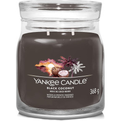 Bougie parfumée moyenne jarre Signature Yankee Candle NOIX DE COCO NOIRE