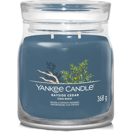 Bougie parfumée moyenne jarre Signature yankee Candle CEDRE MARIN