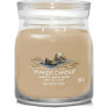 Bougie parfumée moyenne jarre Signature Yankee Candle AMBRE ET BOIS DE SANTAL