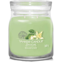 Bougie parfumée moyenne jarre Signature Yankee Candle VANILLE CITRON VERT