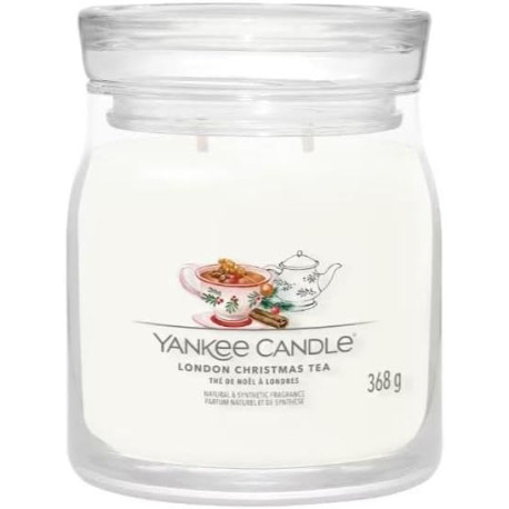 Bougie parfumée moyenne jarre Signature Yankee Candle THÉ DE NOEL A LONDRES