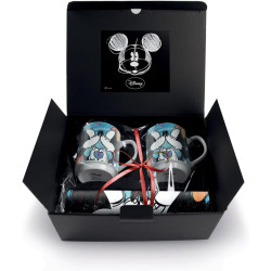 SET 2 MUGS + 2 SETS DE TABLE MICKEY BLEU