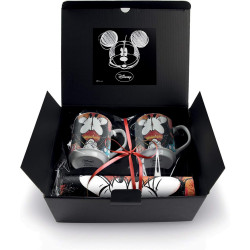SET 2 MUGS + 2 SETS ROUGE MICKEY